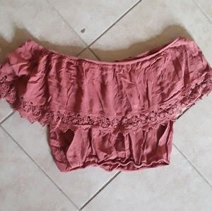 Off shoulder crop top